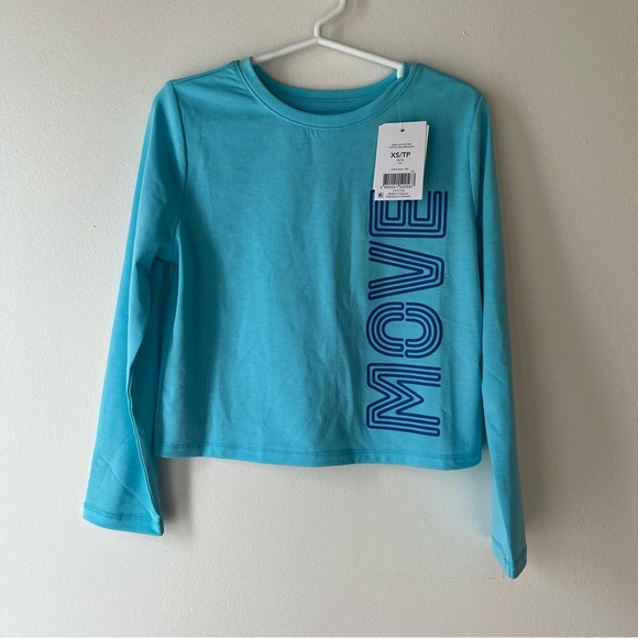 🌼 5/$25 Athletic Works Activewear Tops Long Sleeve Graphic Shirts XS Girls 4-5 - Picture 2 of 12